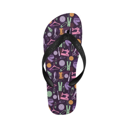Sewing Equipment Print Design LKS306 Flip Flops