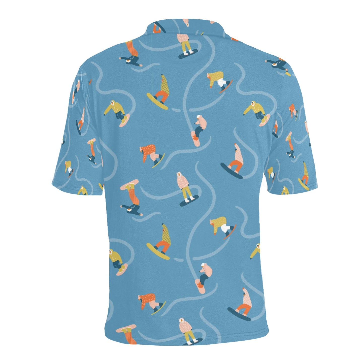 Snowboard Print Design LKS303 Men Polo Shirt