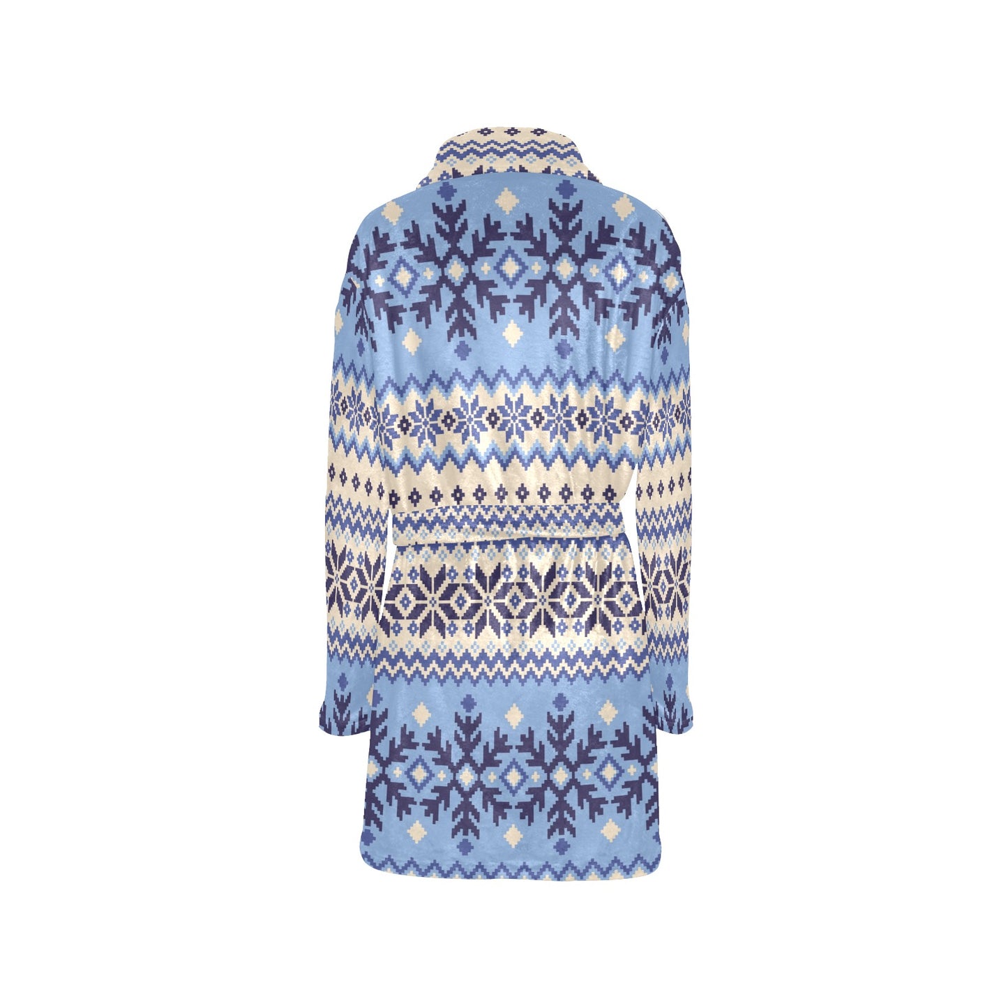 Nordic Pattern Print Design A03 Women's Fleece Robe