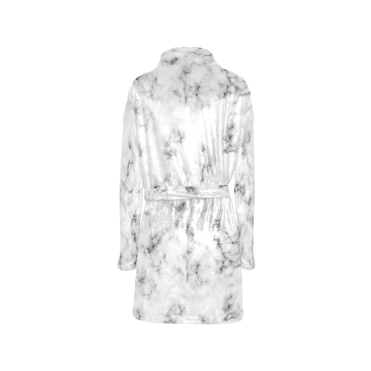 Marble Pattern Print Design 01 Women's Fleece Robe