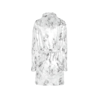 Marble Pattern Print Design 01 Women's Fleece Robe