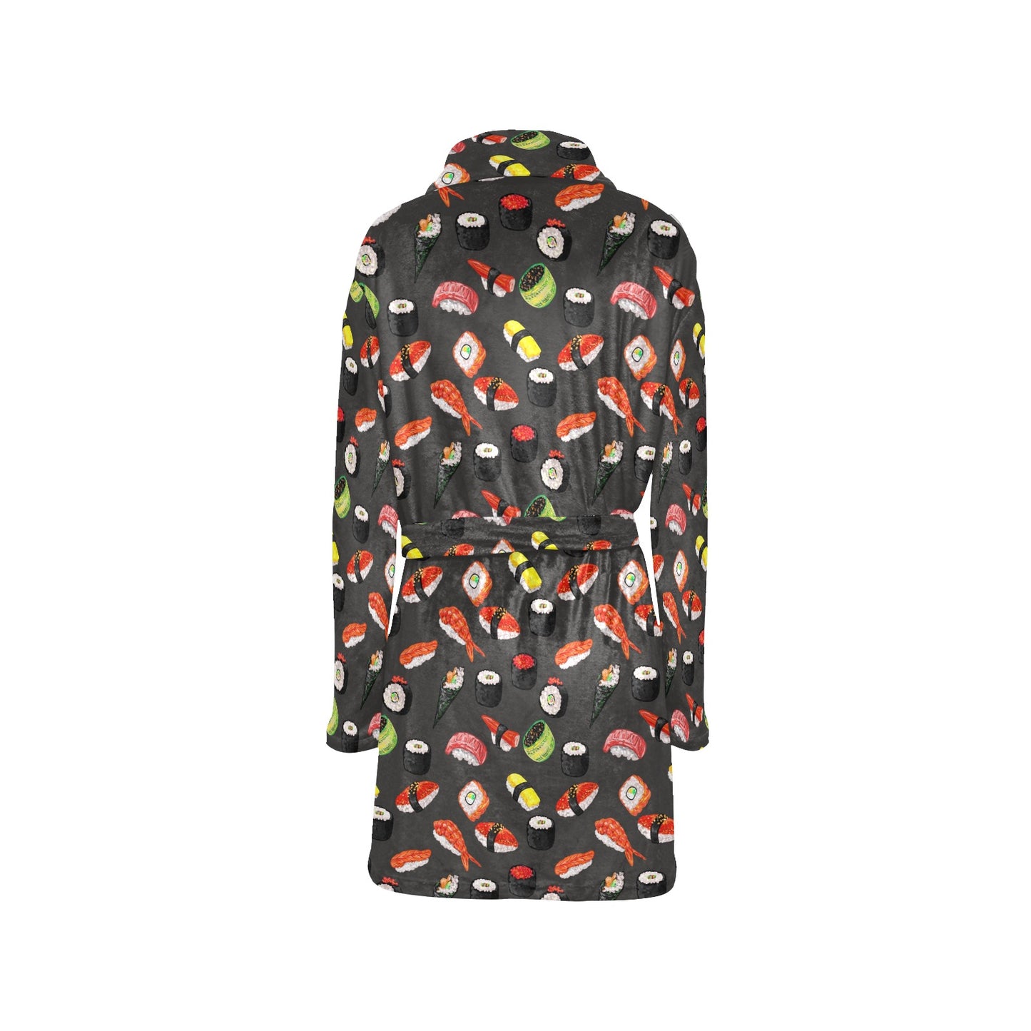 Sushi Design Print Women's Fleece Robe