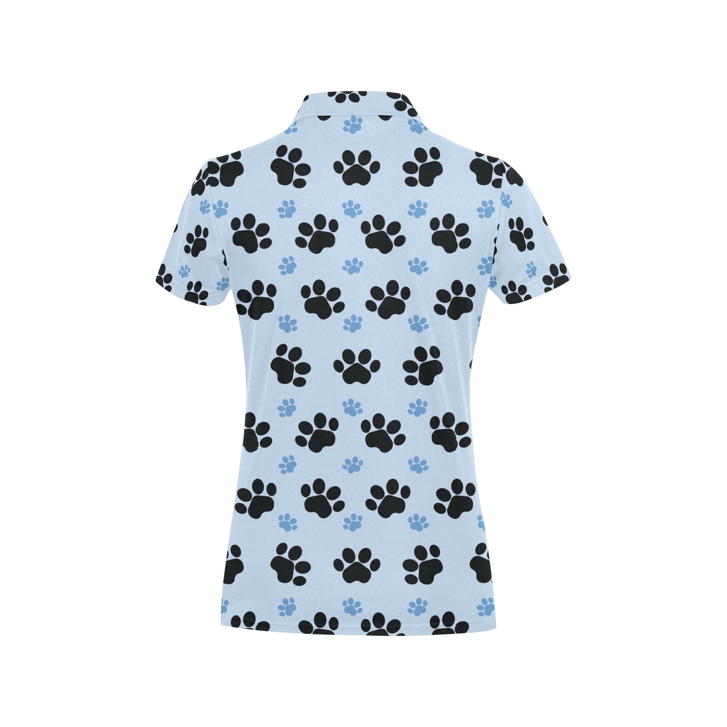 Paw Pattern Print Design A04 Women's Polo Shirt