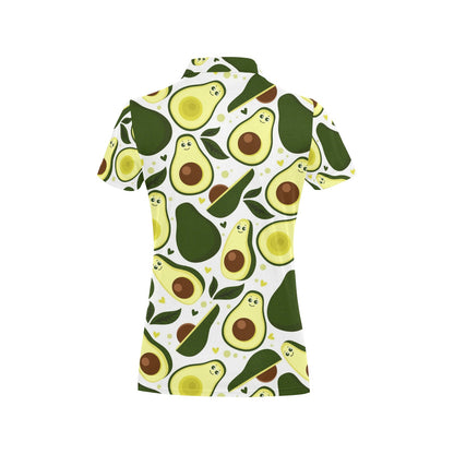 Avocado Pattern Print Design AC06 Women's Polo Shirt