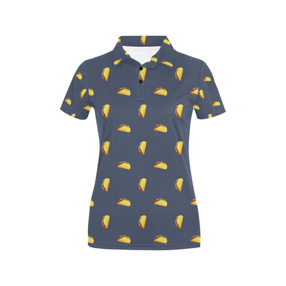 Taco Print Design LKS305 Women's Polo Shirt
