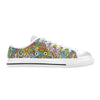 Hippie Print Design LKS301 Women's White Low Top Shoes