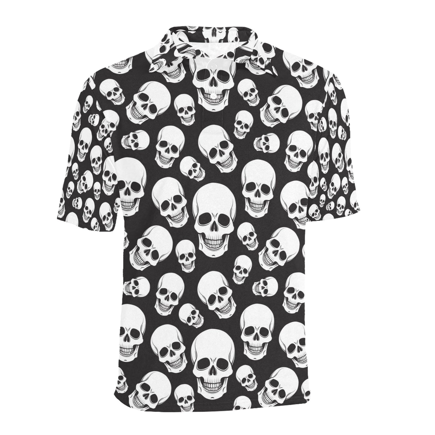 Skull Print Design LKS301 Men Polo Shirt