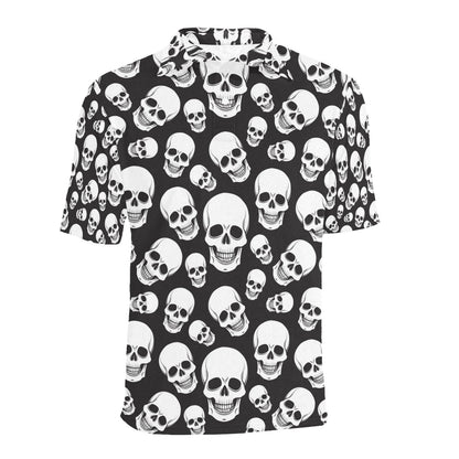 Skull Print Design LKS301 Men Polo Shirt