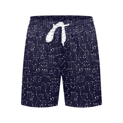 Zodiac Pattern Design Print Men's Swim Trunks Beach Shorts