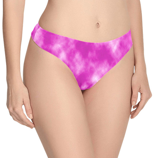 Tie Dye Pink Design Print Women's Thongs