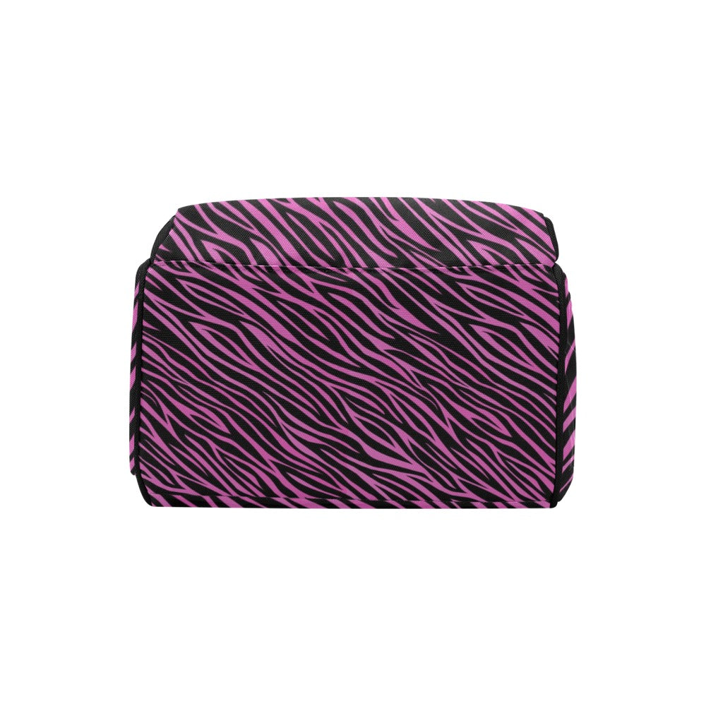 Zebra Pink Print Design LKS304 Diaper Bag Backpack