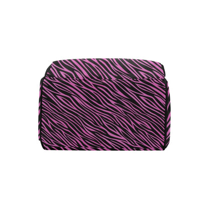 Zebra Pink Print Design LKS304 Diaper Bag Backpack