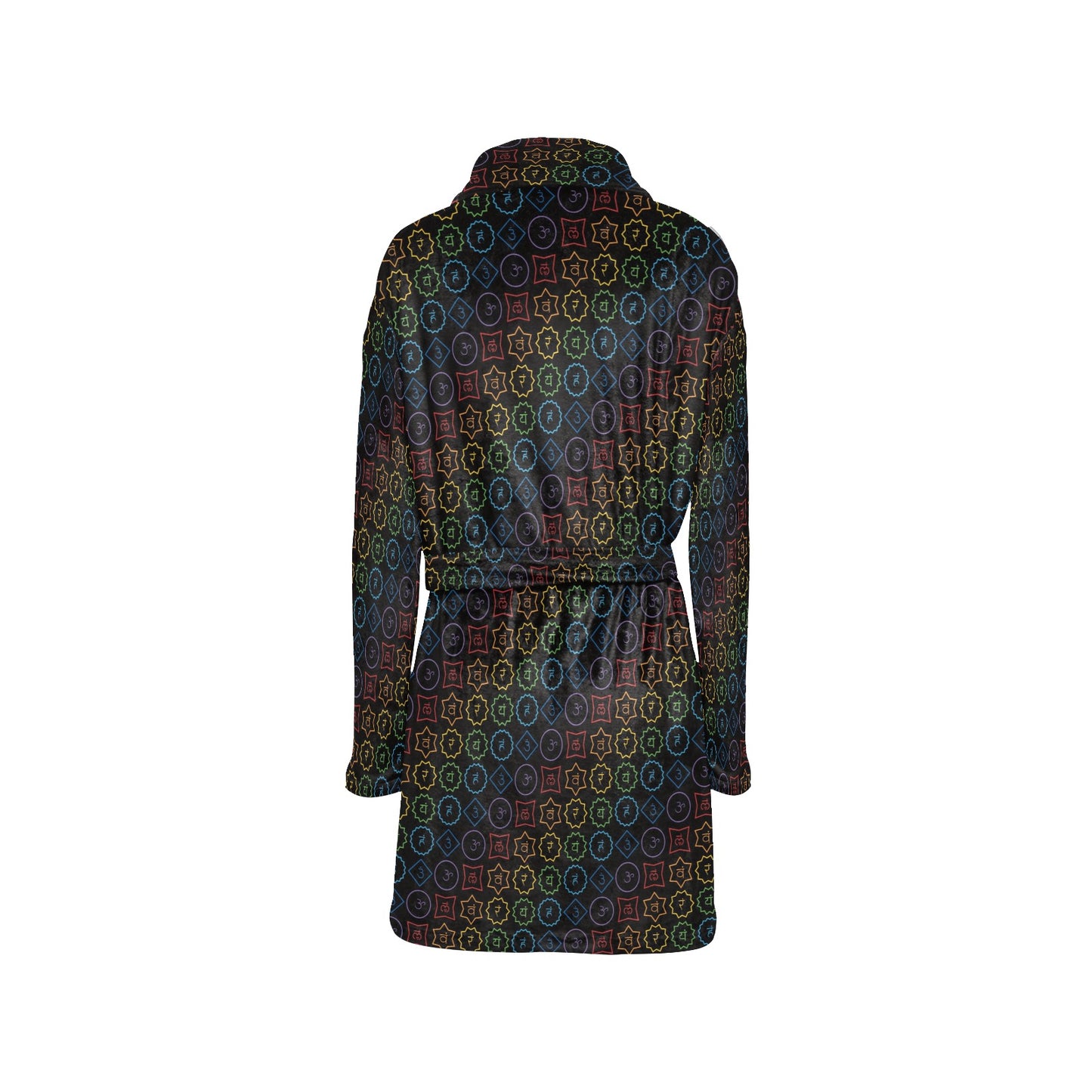 Chakra Colorful Symbol Pattern Women's Fleece Robe
