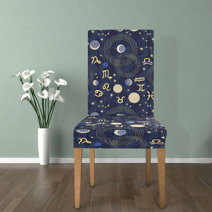Zodiac Print Design LKS302 Dining Chair Slipcover