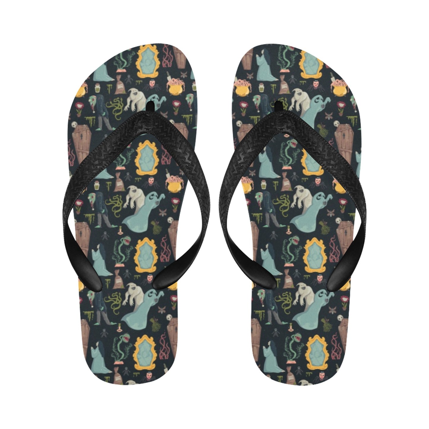 Creepy Print Design LKS303 Flip Flops
