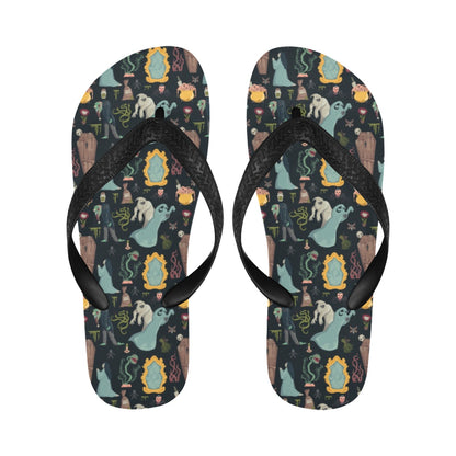 Creepy Print Design LKS303 Flip Flops