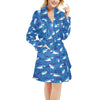 Shark Print Design LKS308 Women's Fleece Robe