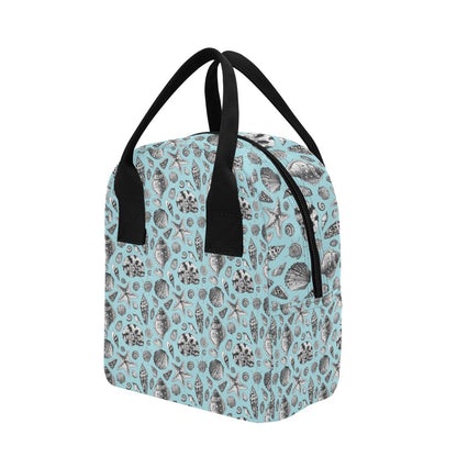 Seashell Beach Print Design LKS302 Insulated Lunch Bag