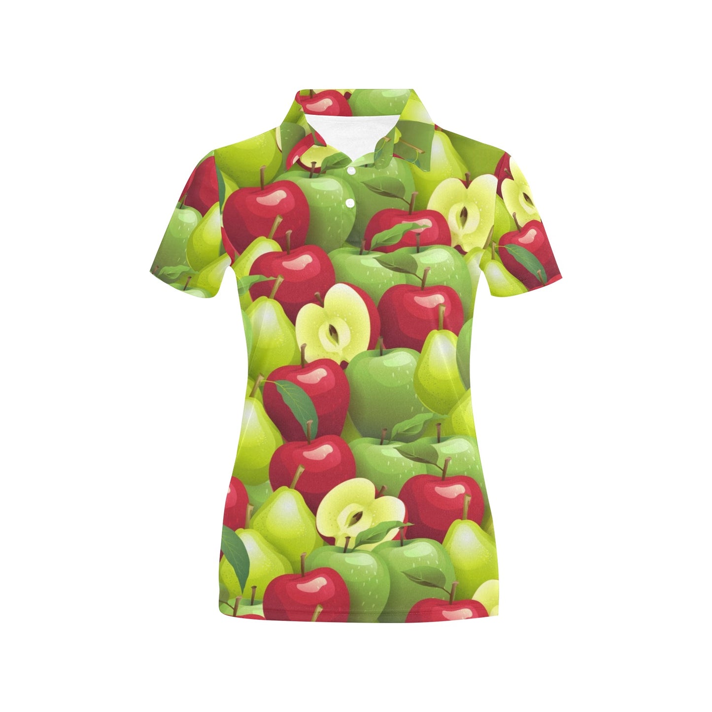 Apple Pattern Print Design AP03 Women's Polo Shirt