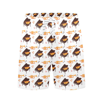Piano Print Design LKS406 Men's Swim Trunks Beach Shorts