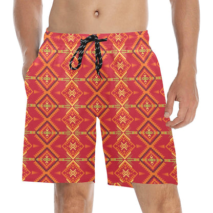 Southwest Pattern Print Design LKS305 Men's Swim Trunks Beach Shorts