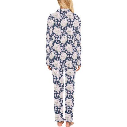 Sakura Print Design LKS305 Women's Long Pajama Set