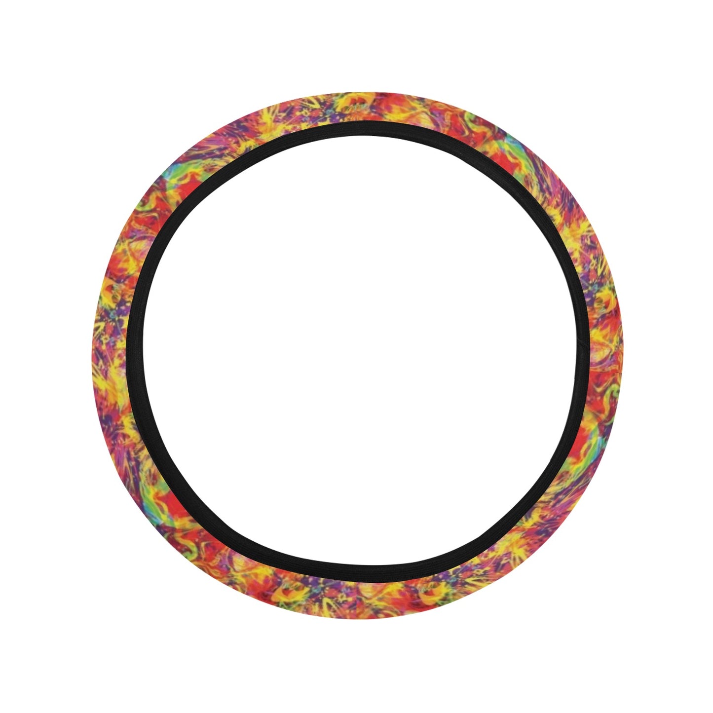 Splatter Print Design LKS303 Steering Wheel Cover with Elastic Edge