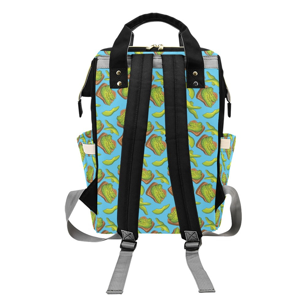 Sandwich Avocado Print Design LKS306 Diaper Bag Backpack