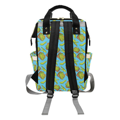 Sandwich Avocado Print Design LKS306 Diaper Bag Backpack