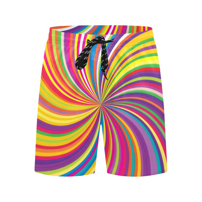 Vortex Print Design LKS301 Men's Swim Trunks Beach Shorts
