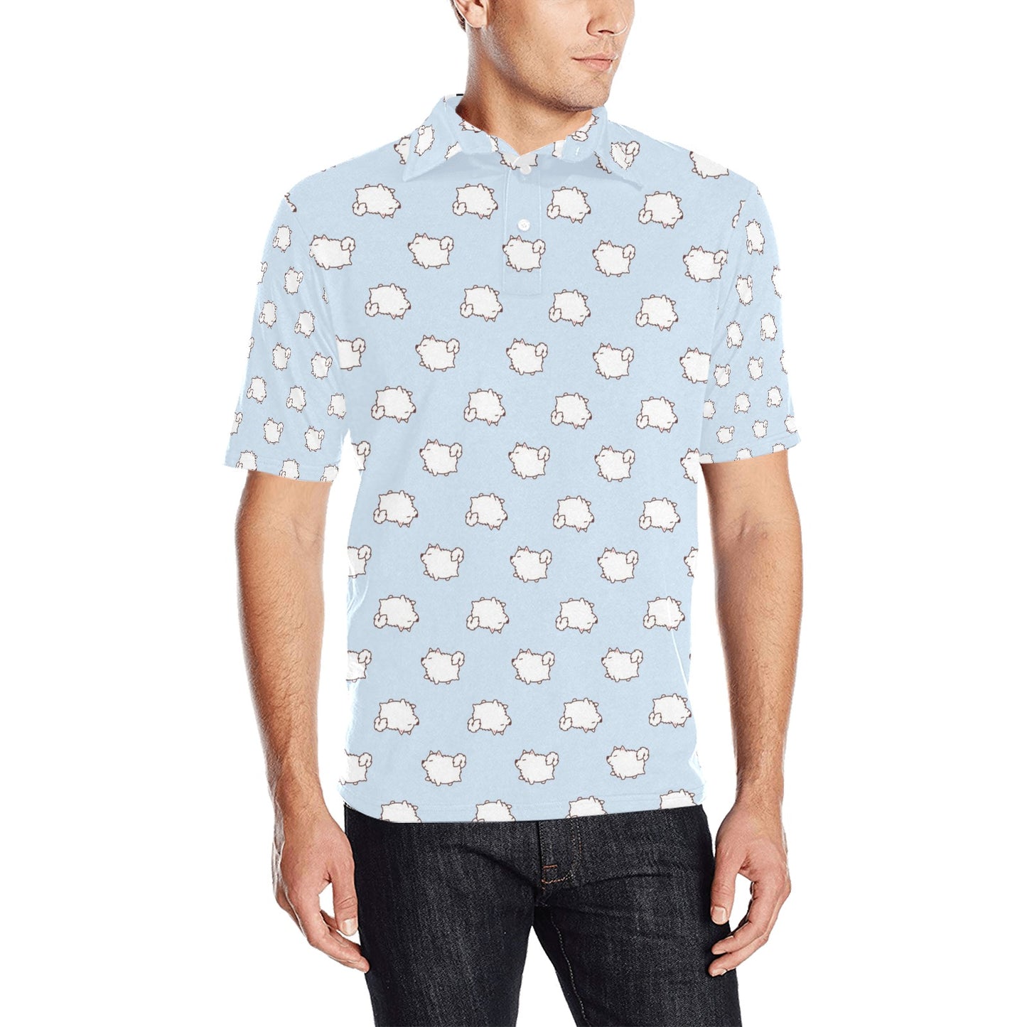 Samoyeds Print Design LKS301 Men Polo Shirt