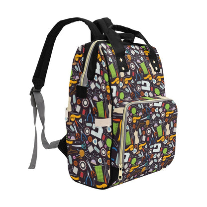 Sewing Equipment Print Design LKS308 Diaper Bag Backpack