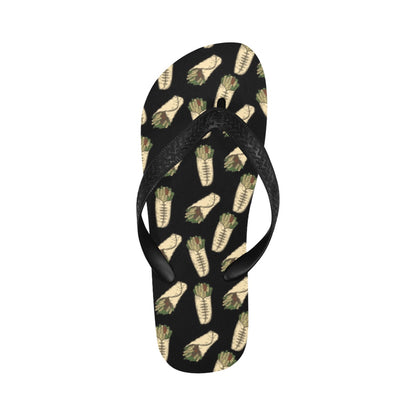 Burrito Print Design LKS303 Flip Flops