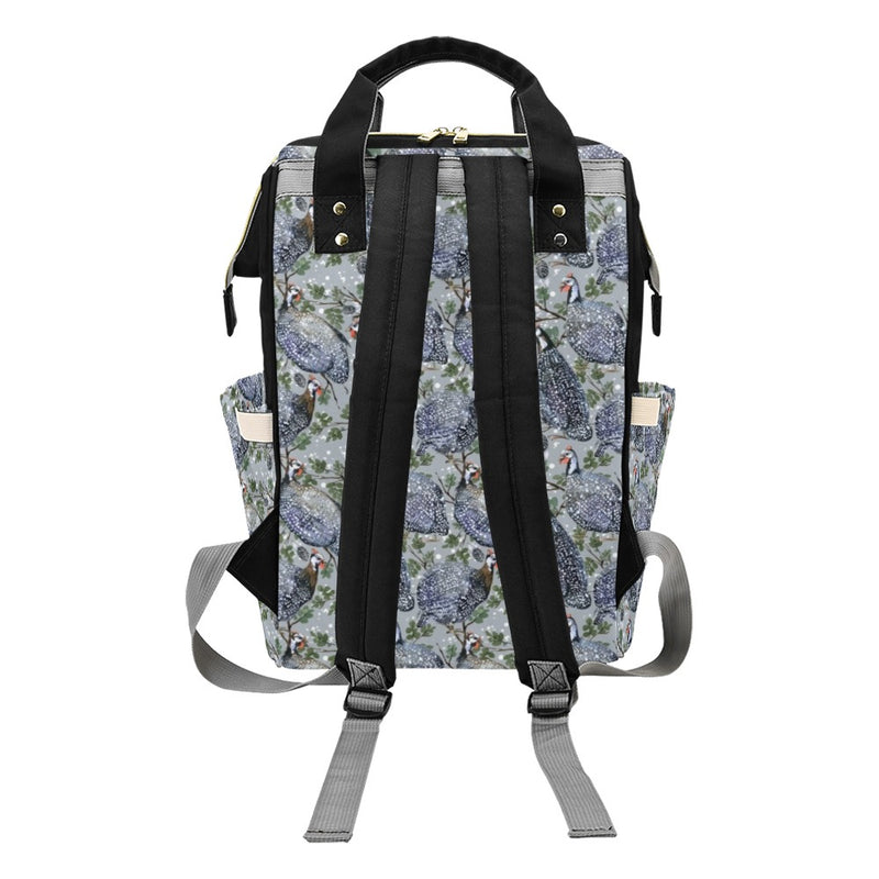 Guinea Fowl Print Design LKS402 Diaper Bag Backpack