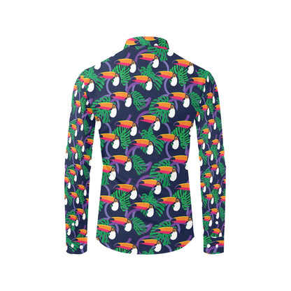 Toucan Print Design LKS302 Men's Long Sleeve Dress Shirt