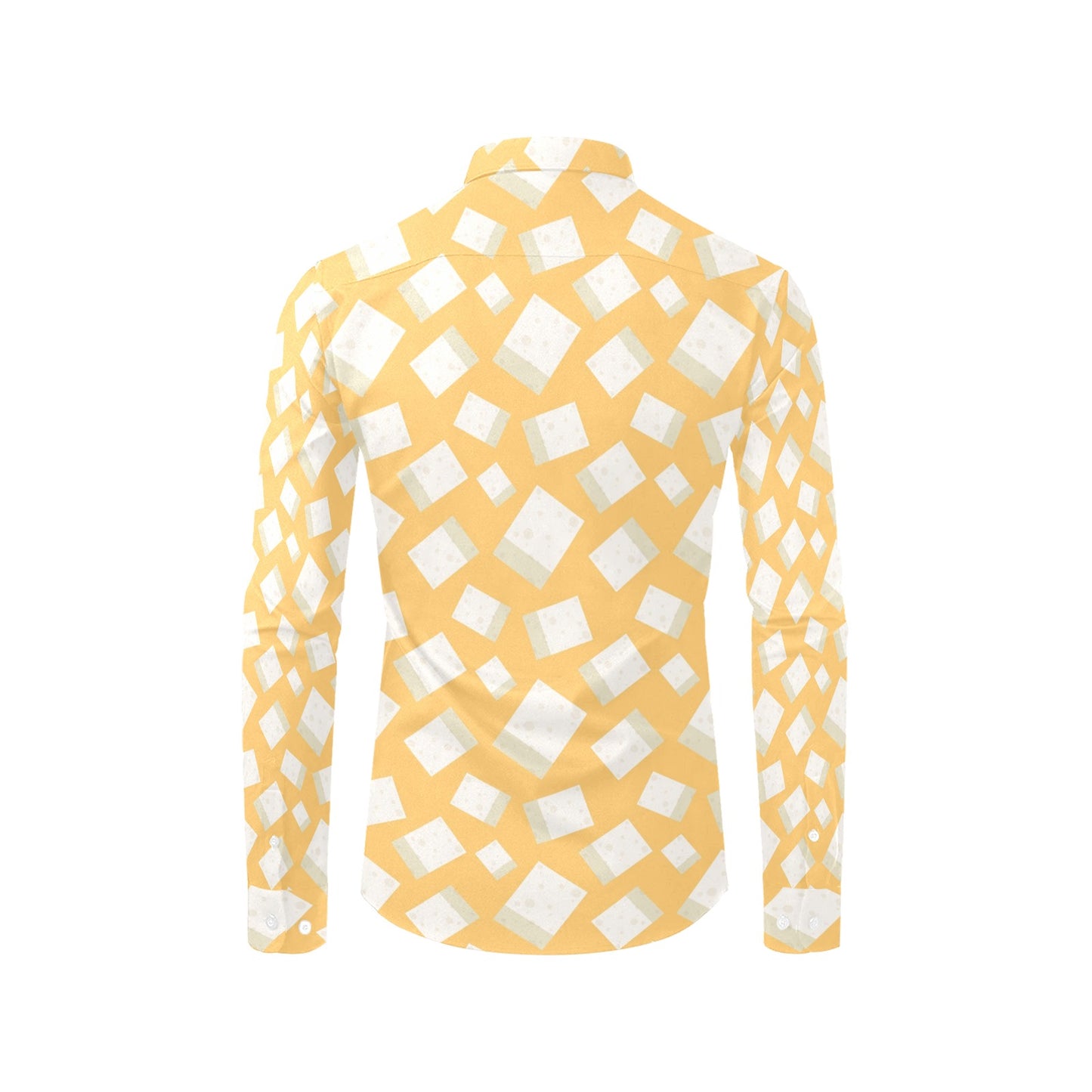 Tofu Print Design LKS302 Men's Long Sleeve Dress Shirt