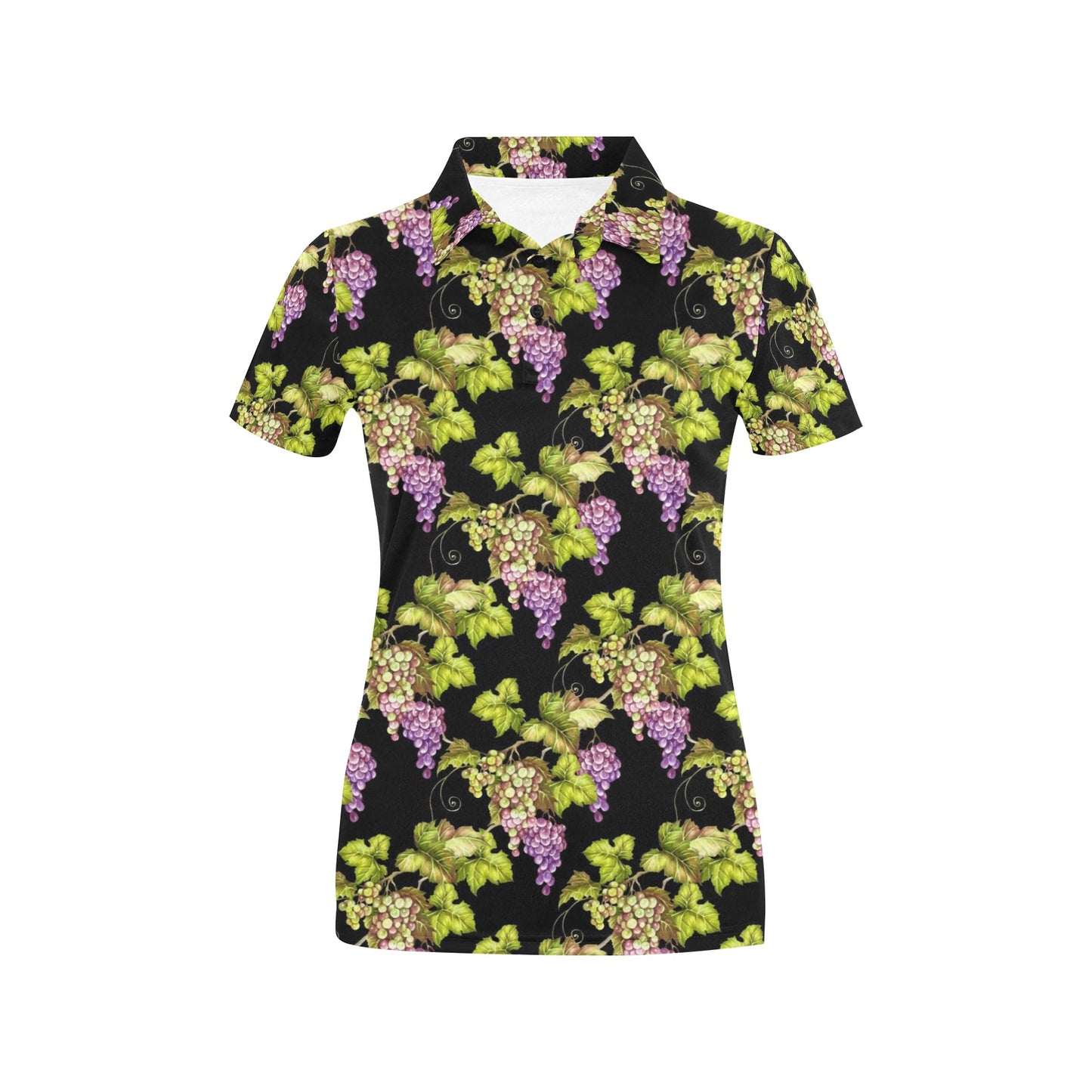 Grape Pattern Print Design GP04 Women's Polo Shirt