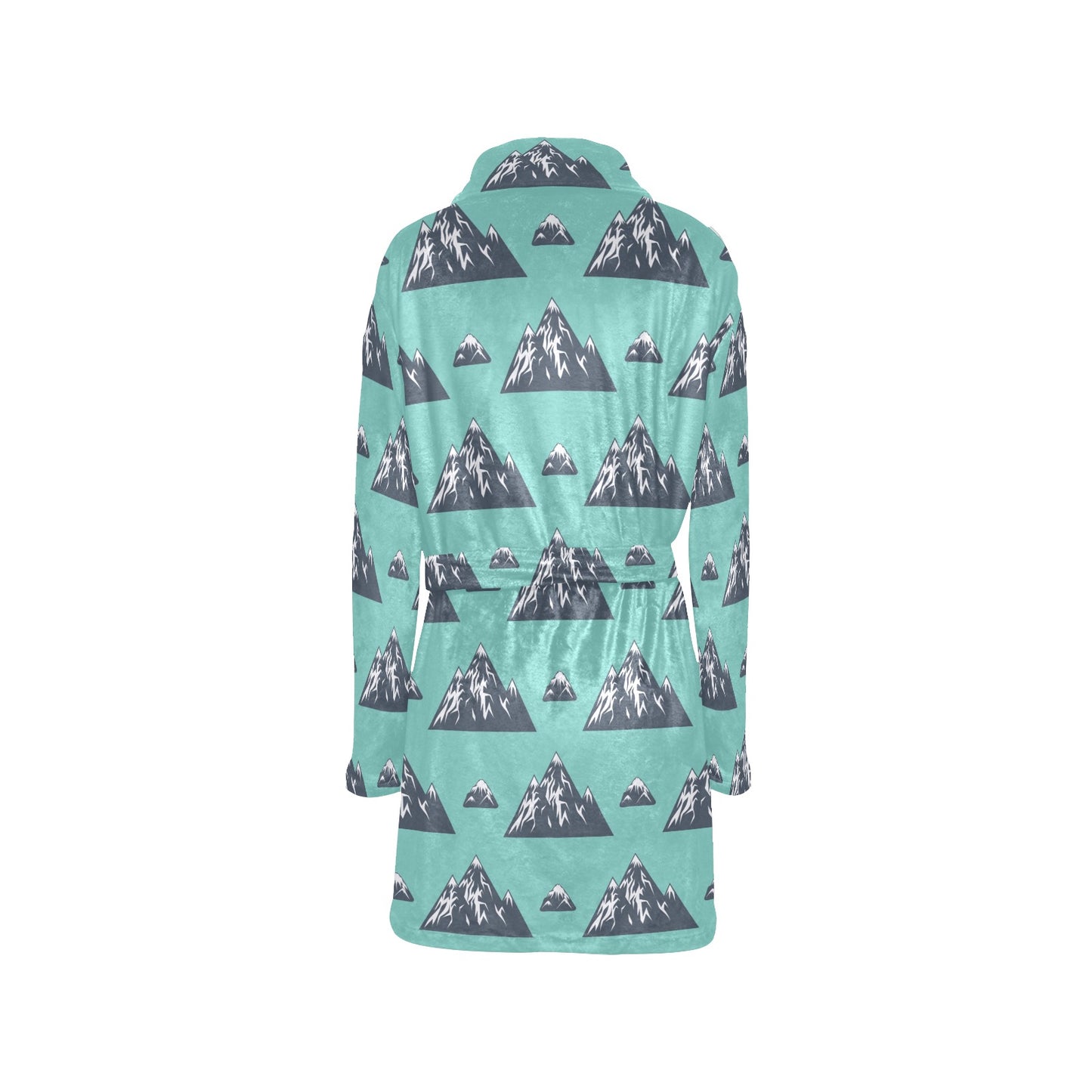 Mountain Pattern Print Design 01 Women's Fleece Robe
