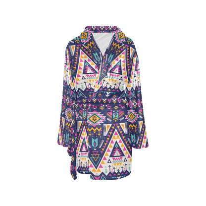 Pink Tribal Aztec native american Women's Fleece Robe