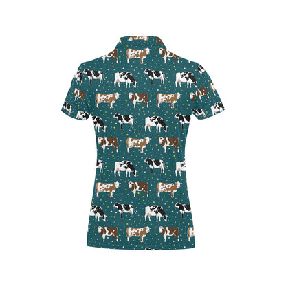 Cattle Print Design LKS404 Women's Polo Shirt