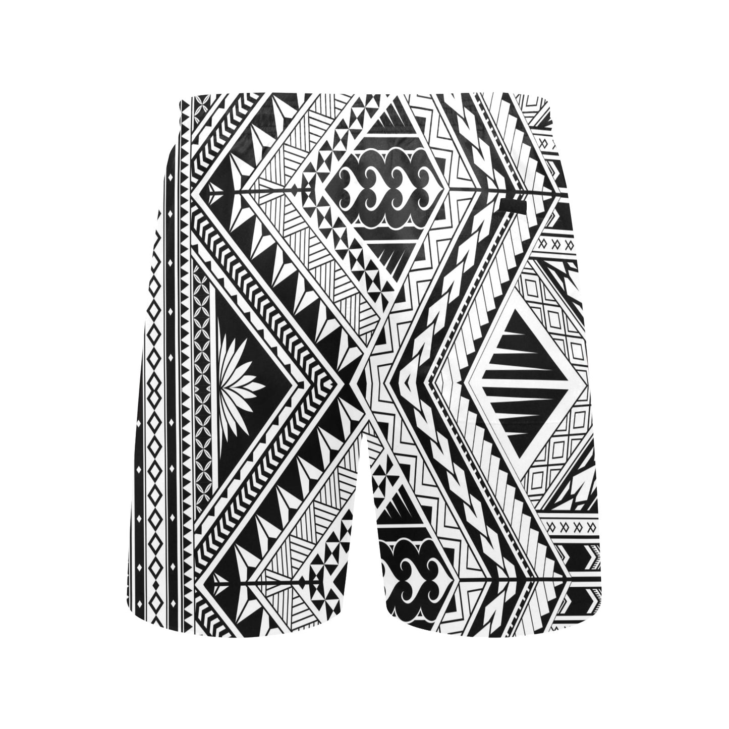 Samoan Tattoo Style Print Design LKS307 Men's Swim Trunks Beach Shorts