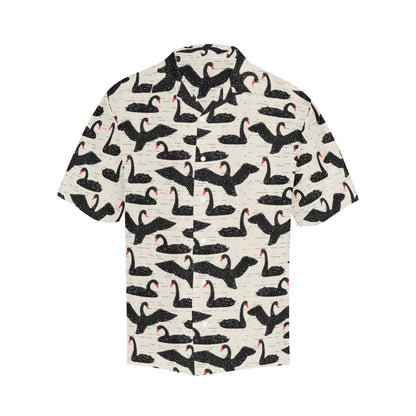 Swan Print Design LKS402 Men's Men's Hawaiian Shirt