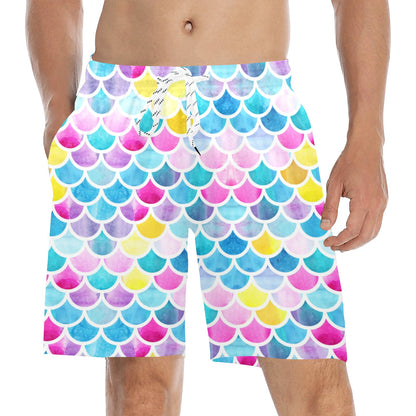 Scales Print Design LKS402 Men's Swim Trunks Beach Shorts