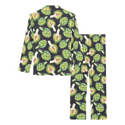 Artichoke Pattern Print Design 01 Women's Long Pajama Set