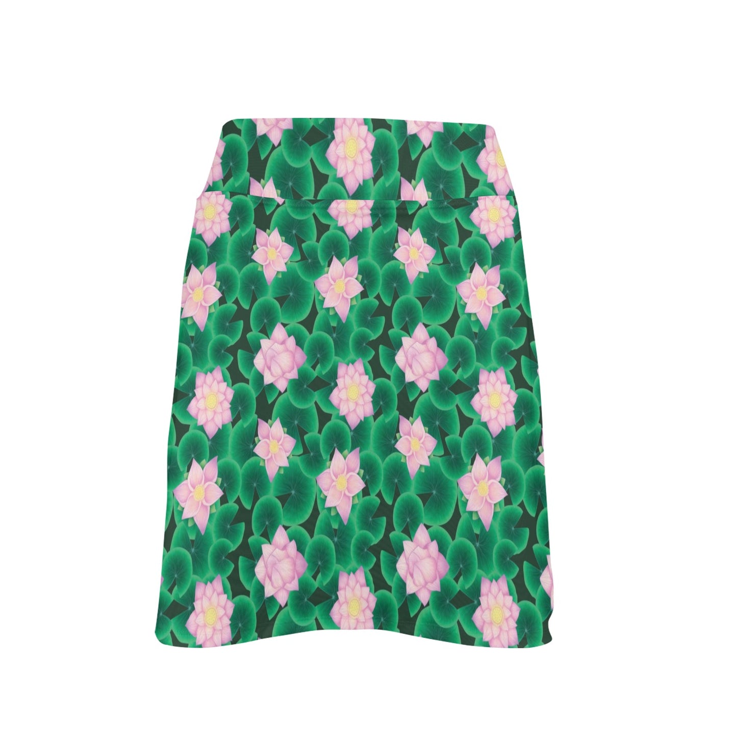 Water Lily Print Design LKS303 17" Golf & Pickleball Skort with Pockets