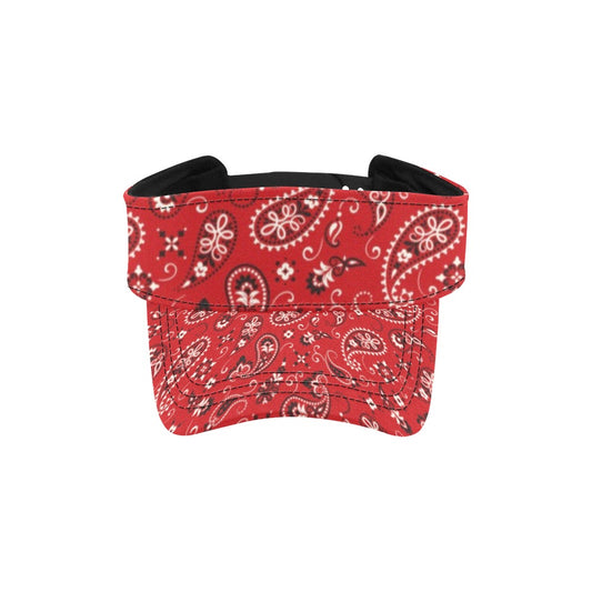 Bandana Paisley Red Print Design LKS3011 Unisex Sun Visor
