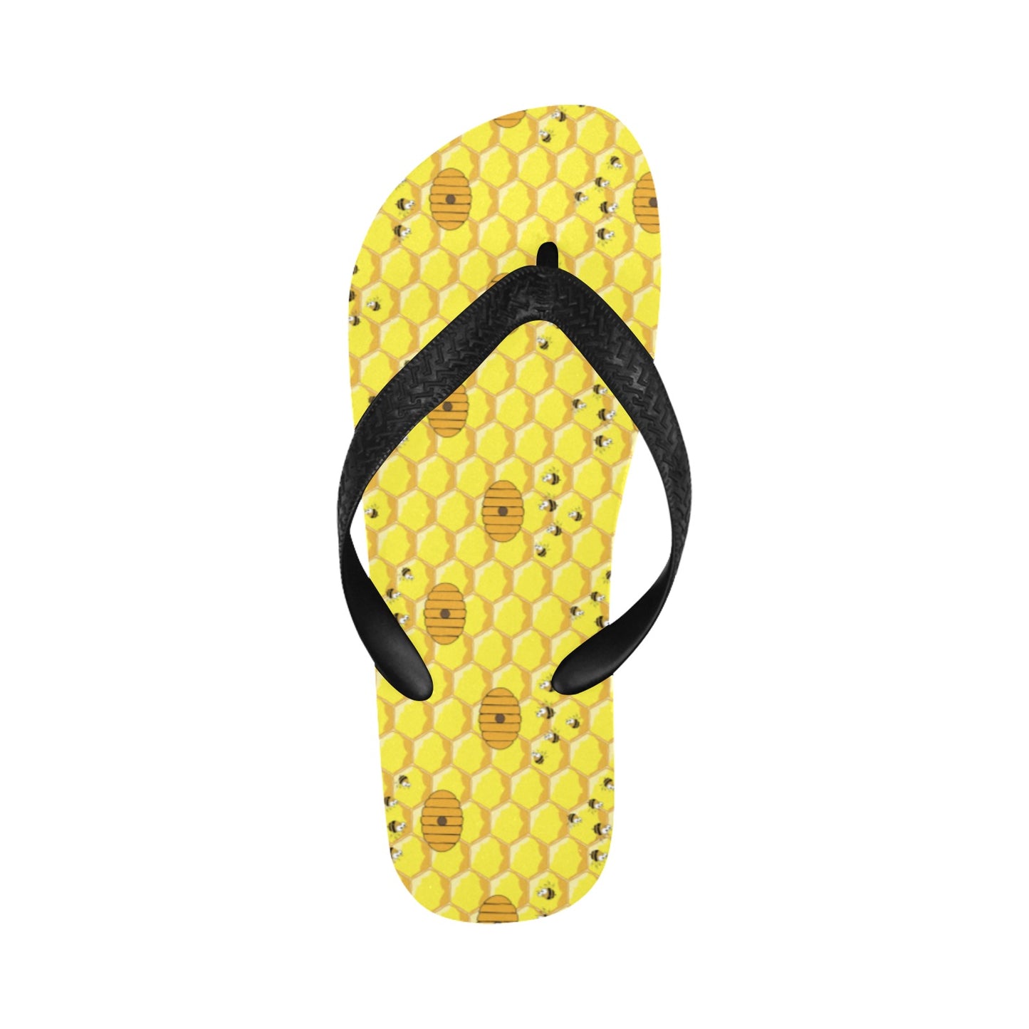 Honey Bee Print Design LKS303 Flip Flops