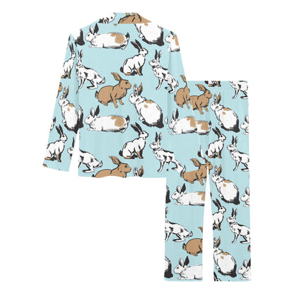 Rabbit Pattern Print Design RB018 Women's Long Pajama Set
