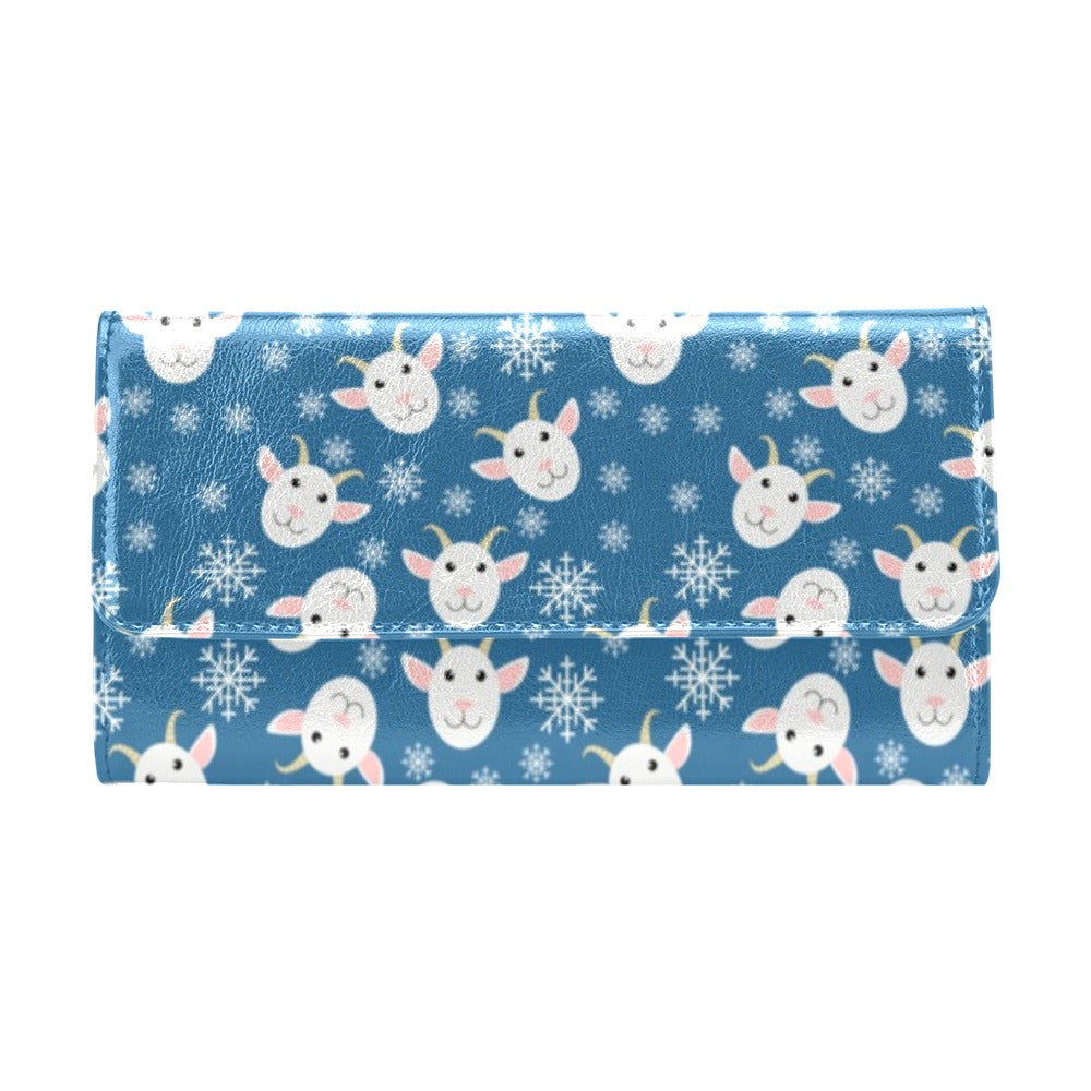 Goat Print Design LKS402 Women's Trifold Wallet