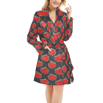 Tomato Print Design LKS306 Women's Fleece Robe